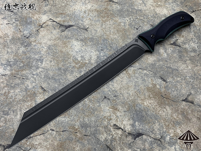 Holy Sword Villa神剑山庄 维京战舰 O1钢 双色G10柄 seax砍刀（现货）